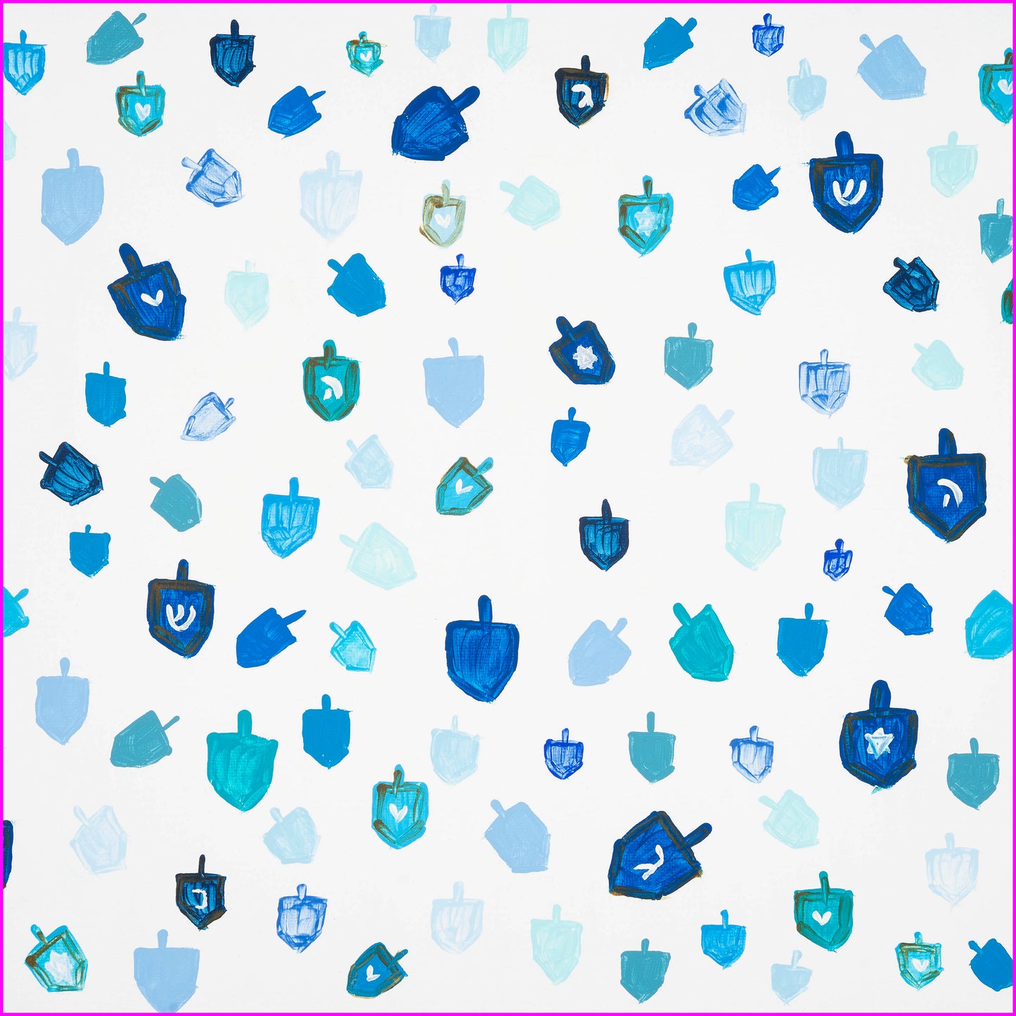 Blue Dreidels Napkins 18x18 4PK