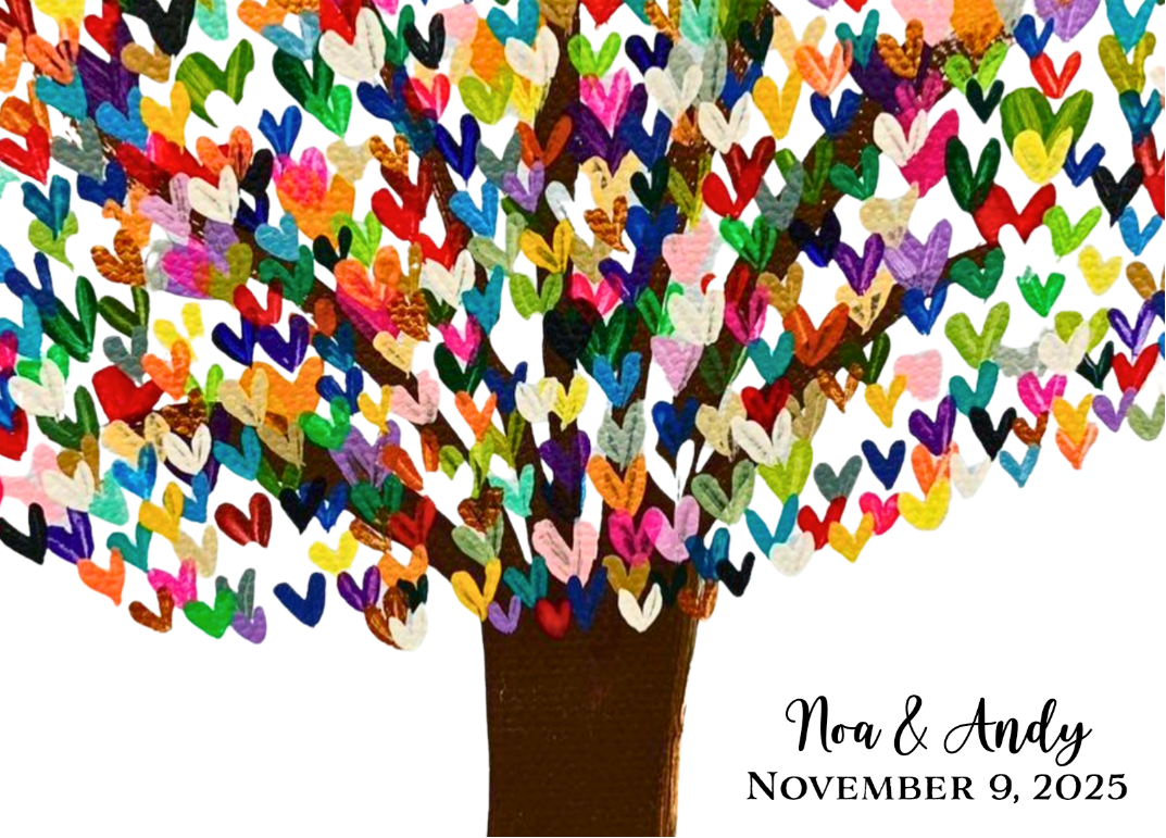 CUSTOM Heart Tree Placemat 21x15, Noa & Andy November 9, 2025
