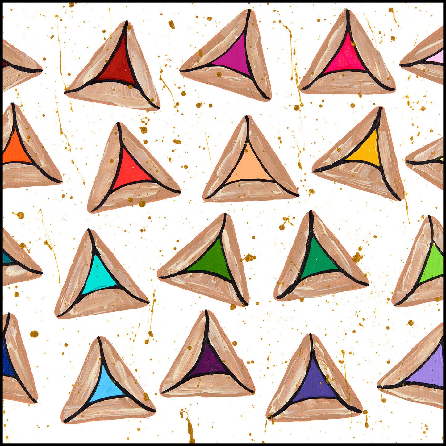 Rainbow HamanTashen Napkins 18x18 4PK