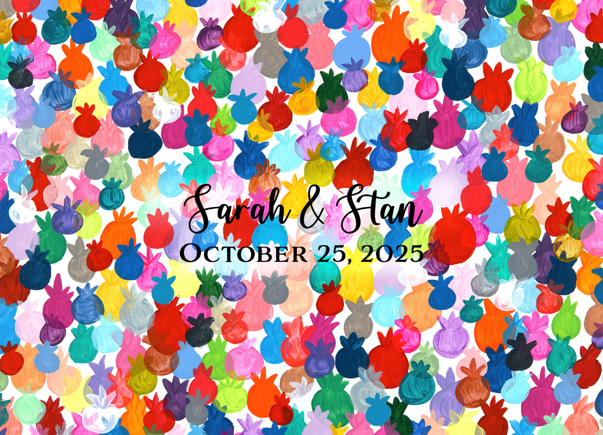 CUSTOM Rainbow Pomegranates Placemats 21x15 - Sarah & Stan Oct. 25th, 2025