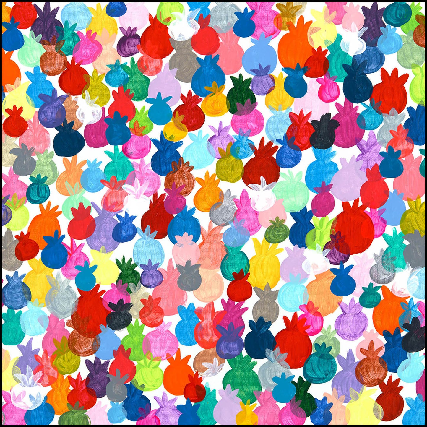 Rainbow Poms Napkins 18x18 4PK