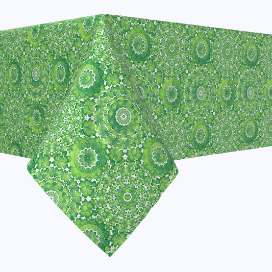 4 Leaf Clover Swirls Square Tablecloths