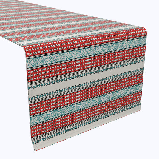 Geometric Paisley and Dots Table Runners