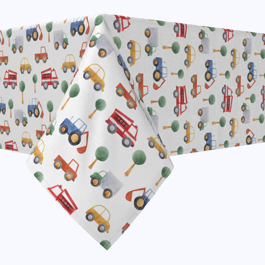 Trucks, Tractors & Cars Cotton Rectangles