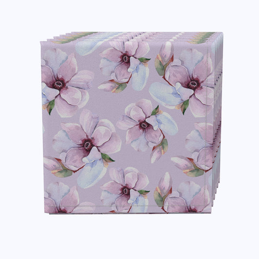 Brush Stroke Purple Flowers Napkins