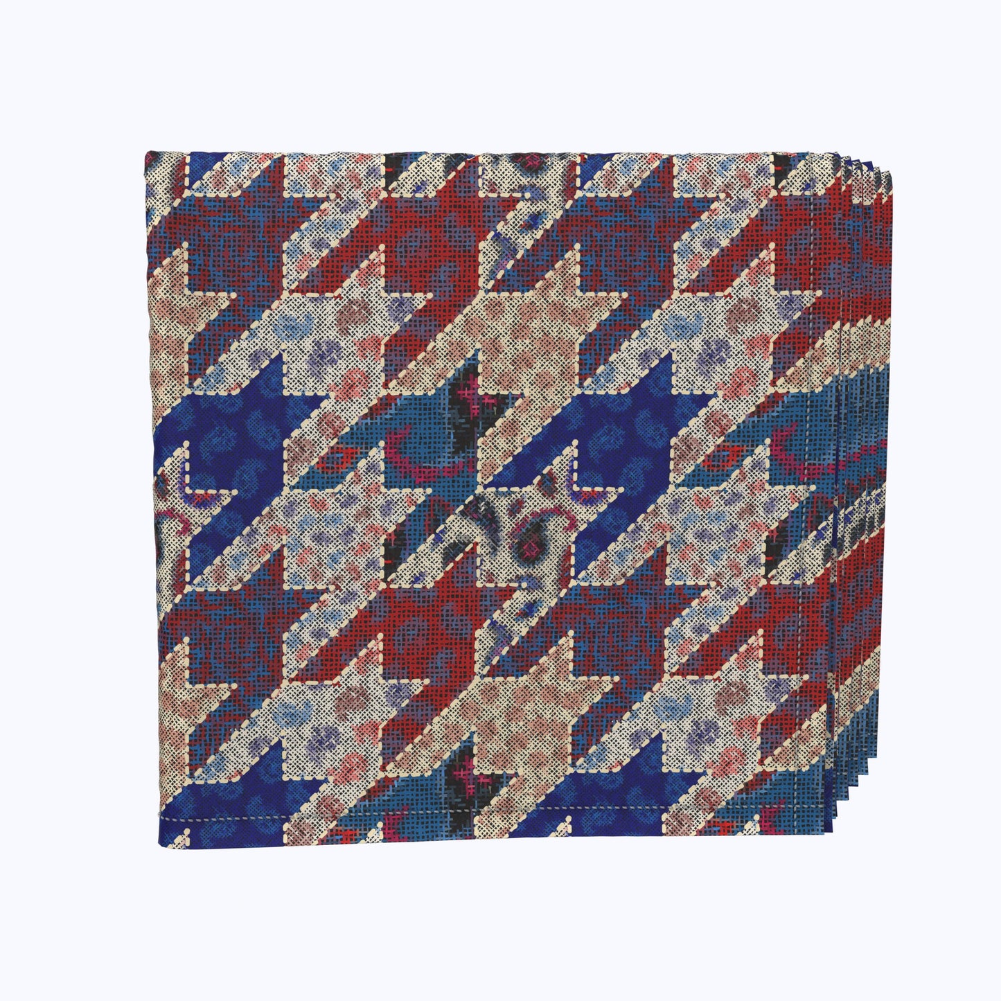 Canvas Texture Houndstooth Napkins