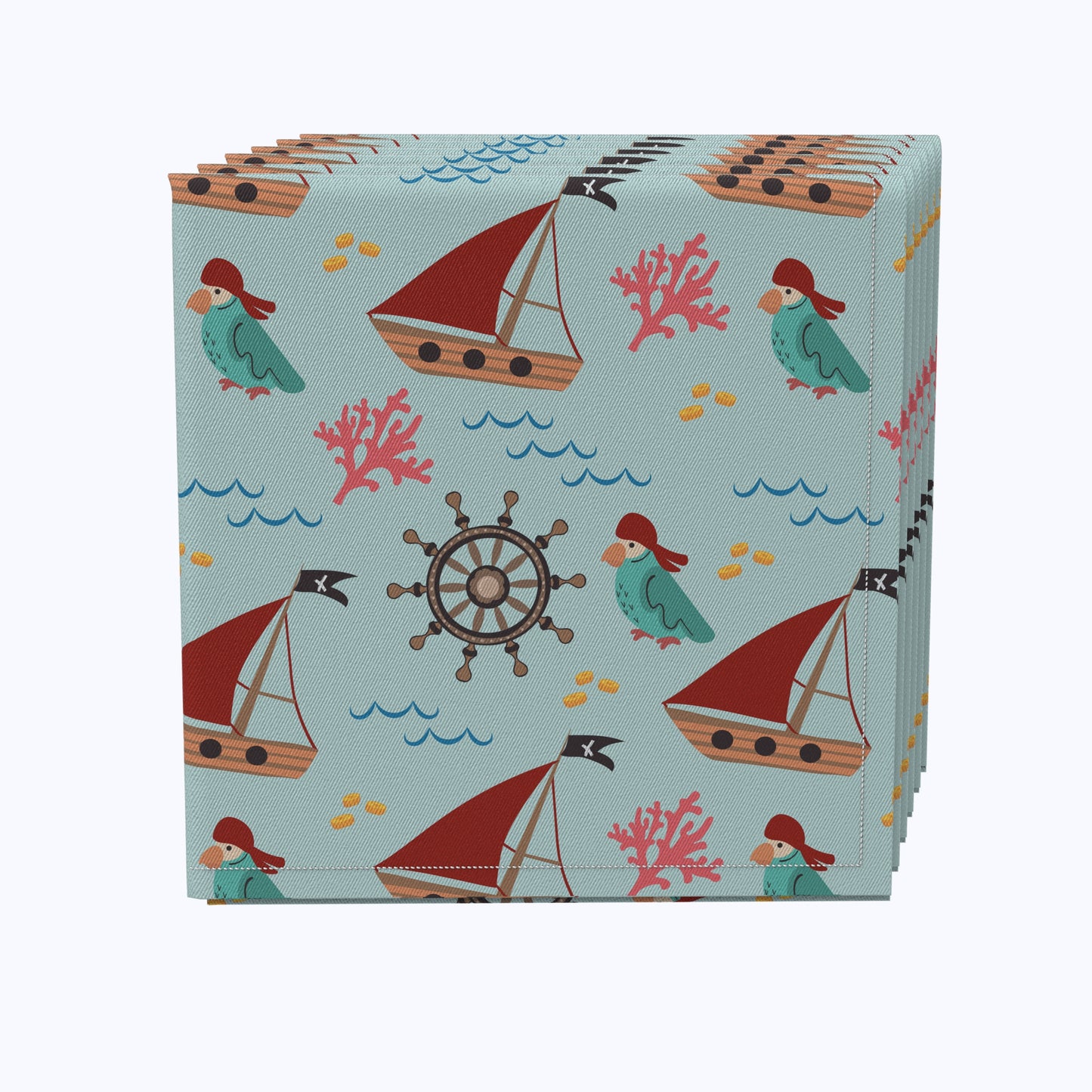 Cartoon Pirate Ships Napkins