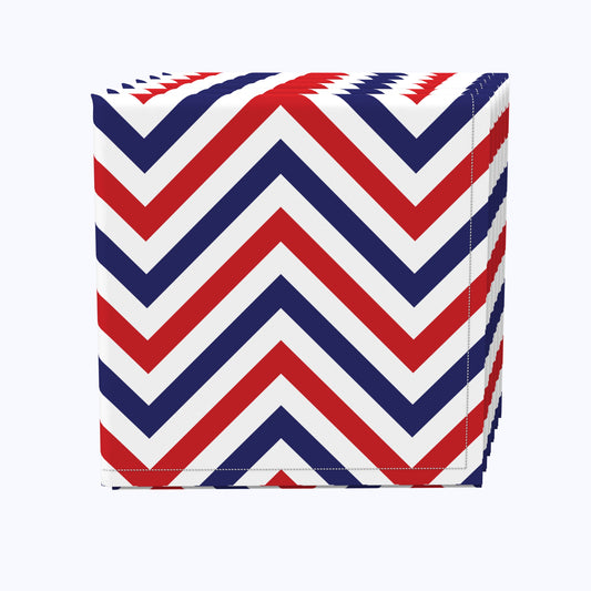 Chevron, Red, White & Blue Napkins