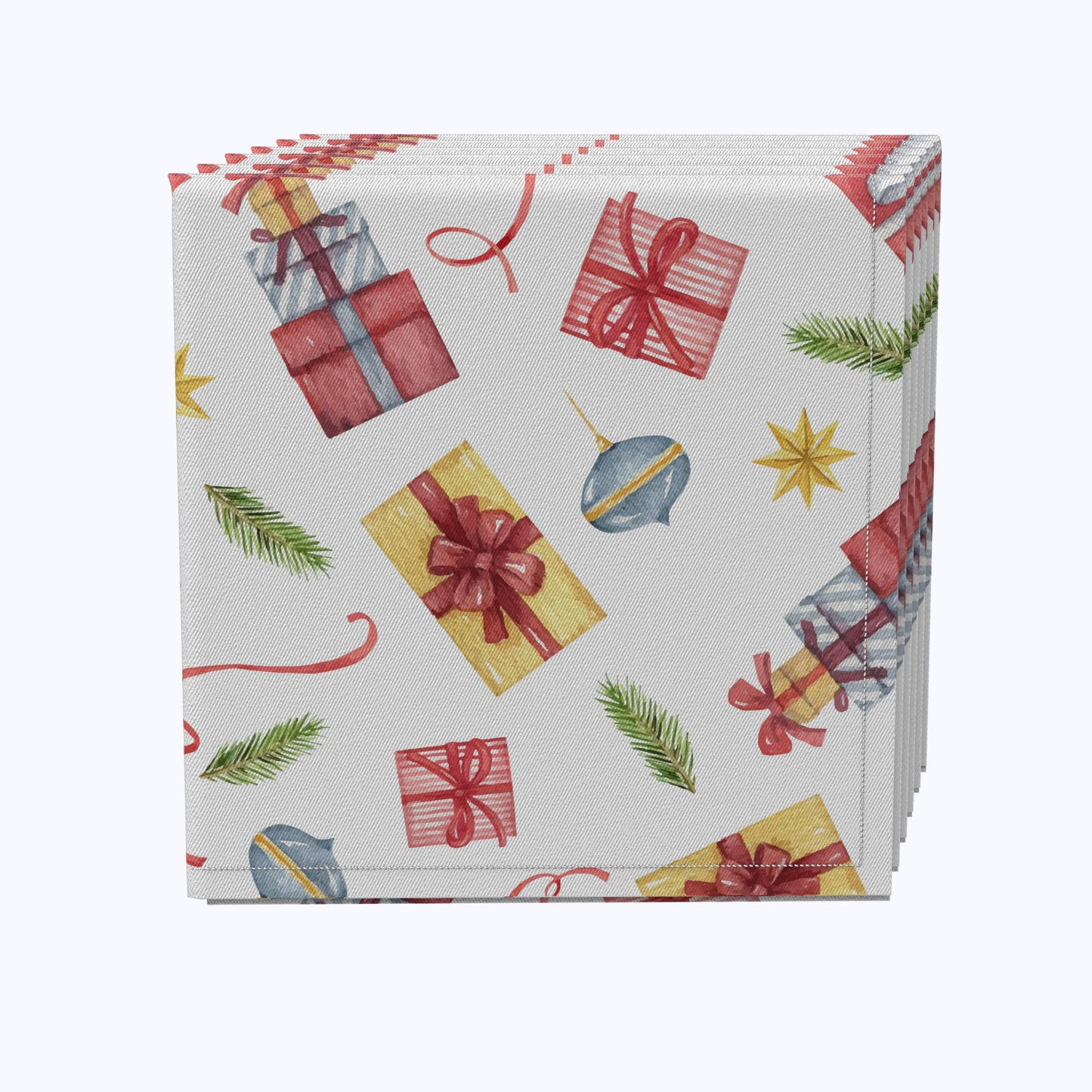Christmas Gifts Illustration Cotton Napkins