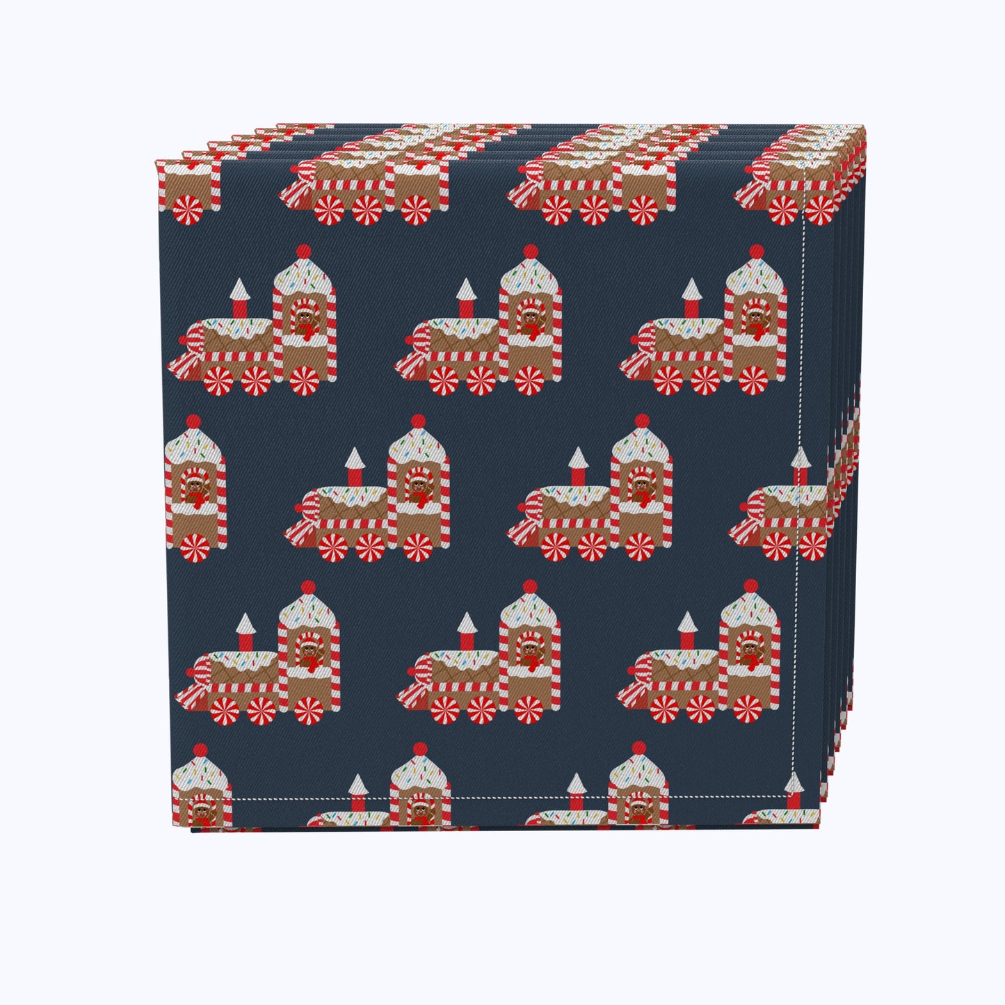 Christmas Gingerbread Train Cotton Napkins
