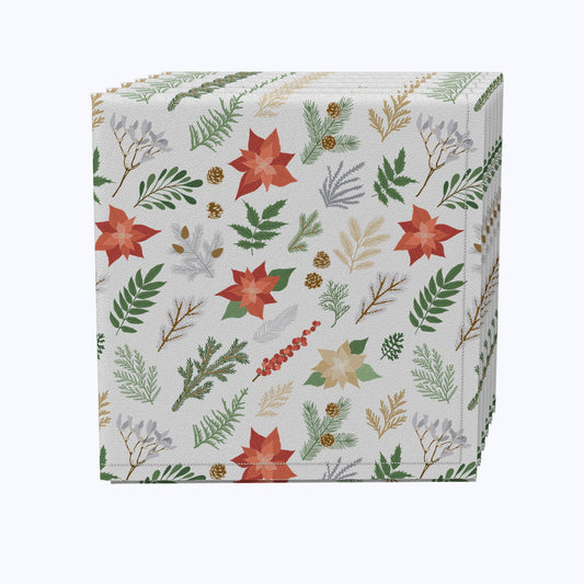 Christmas Plants & Flowers Napkins