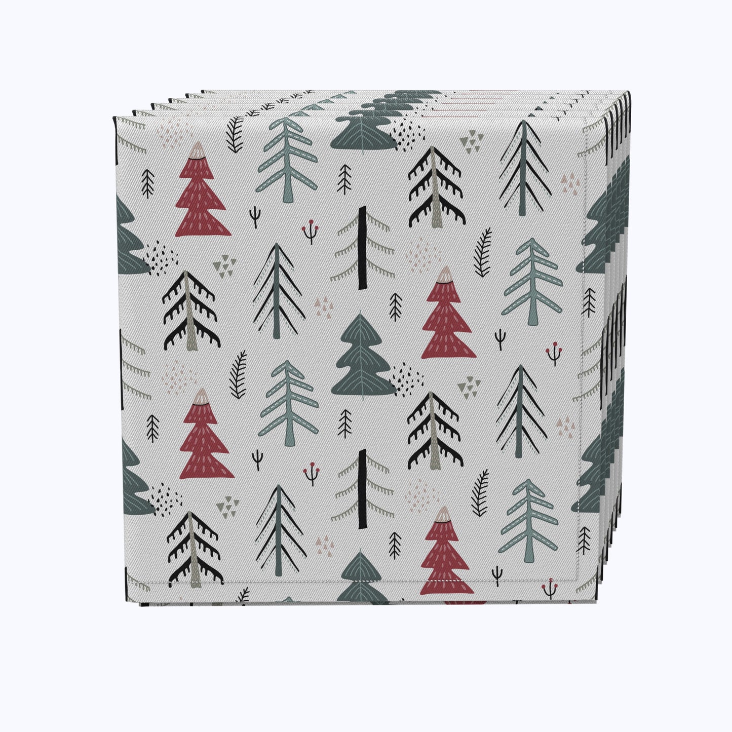 Christmas Tree Doodle Cotton Napkins