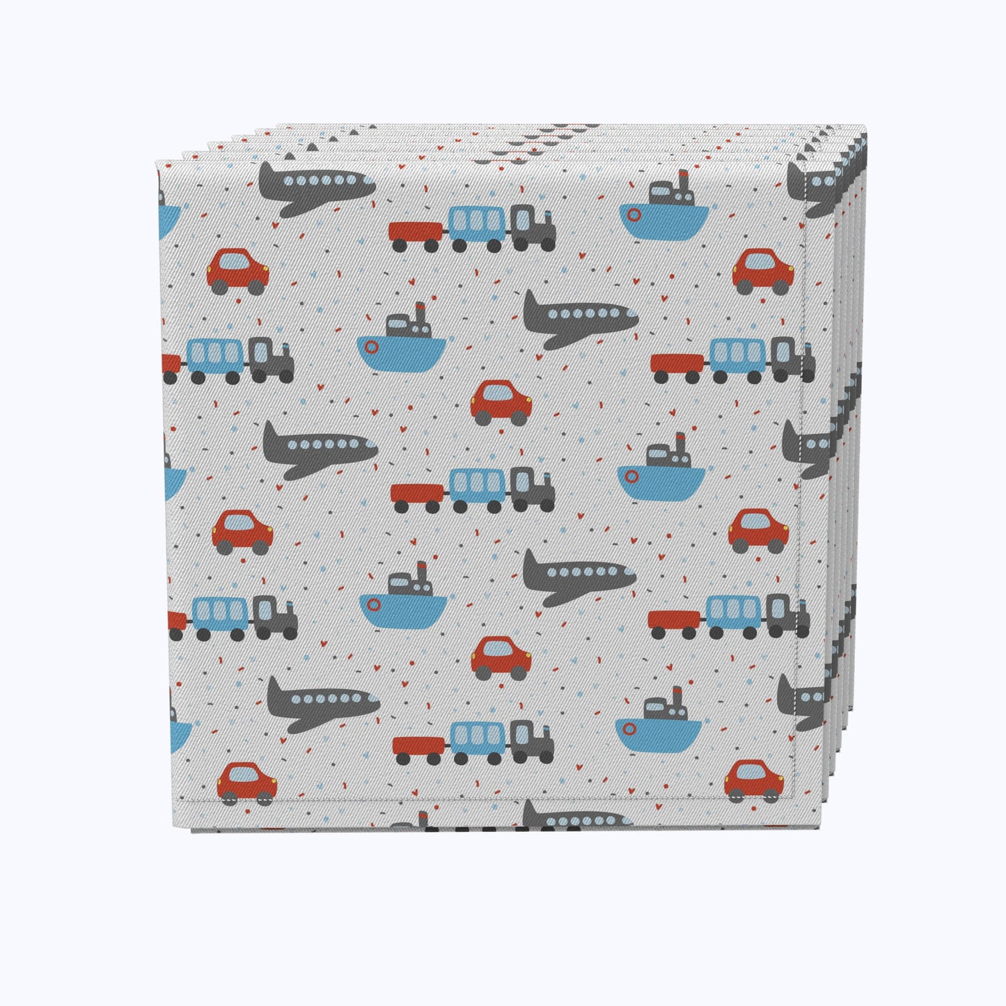Colorful Trains, Planes, Cars & Boats Napkins