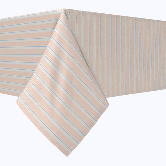 Coral Beach Stripe Cotton Rectangles