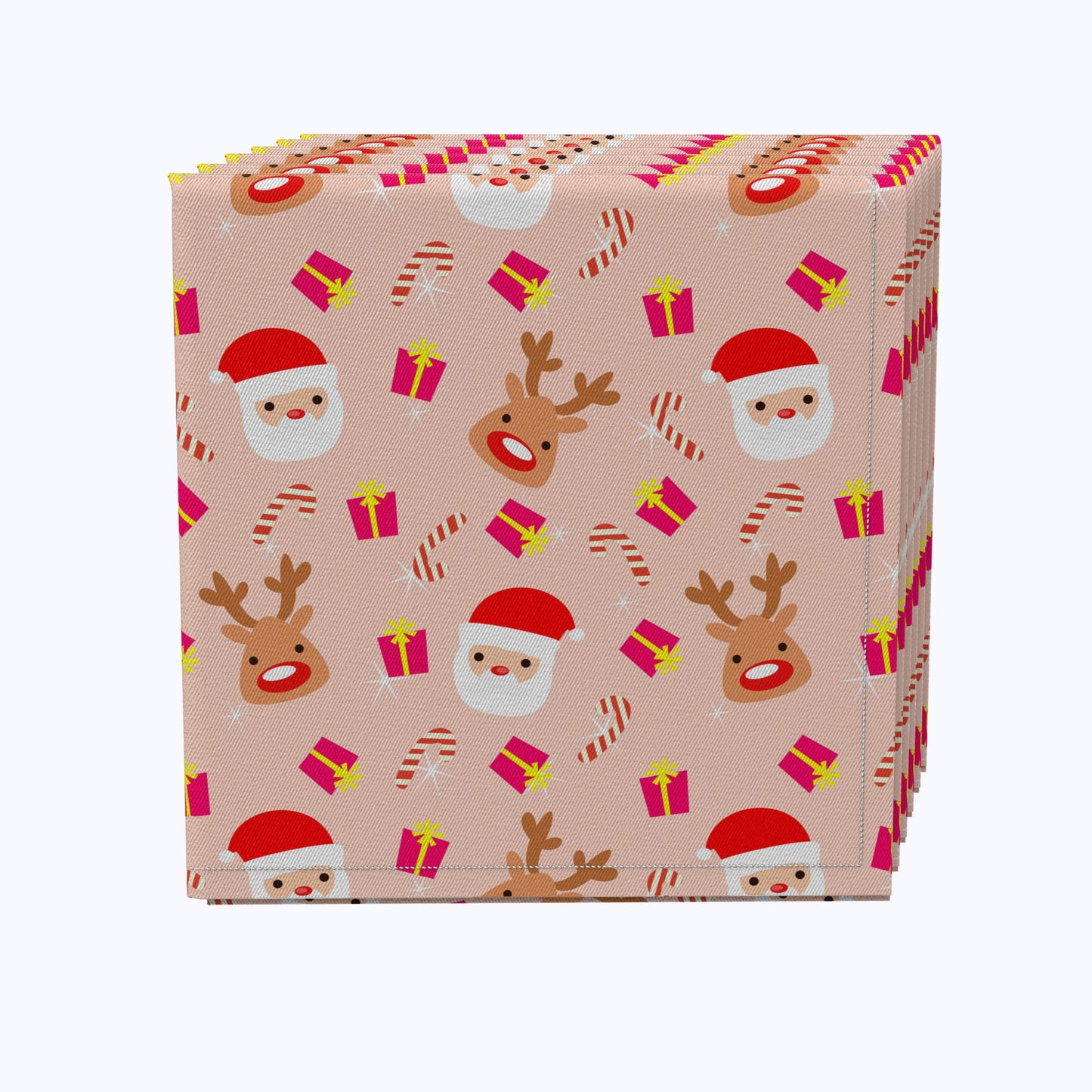Cute Christmas Allover Pattern Cotton Napkins