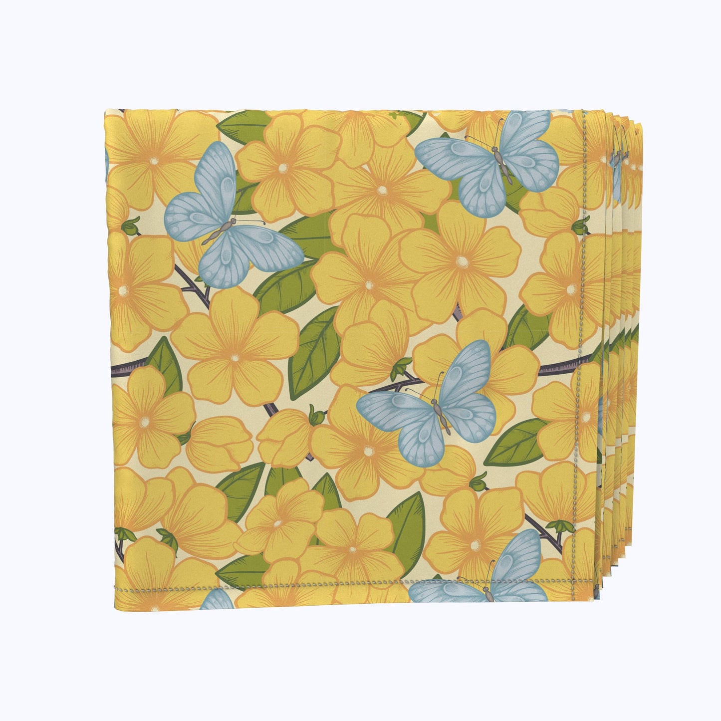 Flowering Trees and Blue Butterflies Napkins