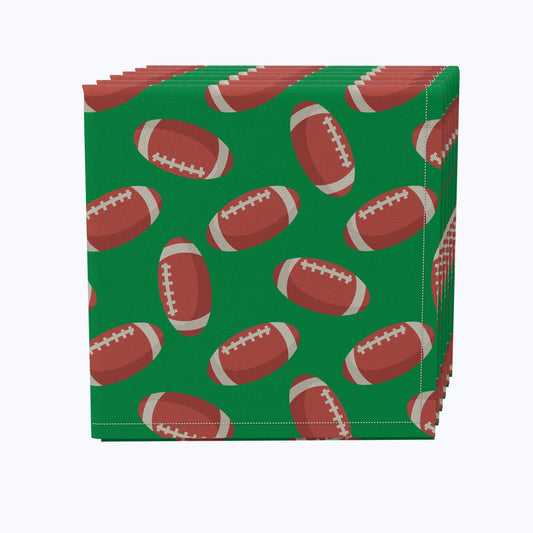 Footballs Green Napkins
