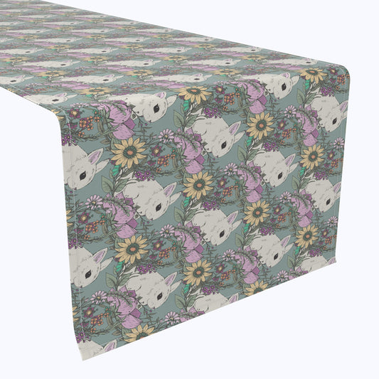 Hand Drawn Flowers and Rabbits Runners