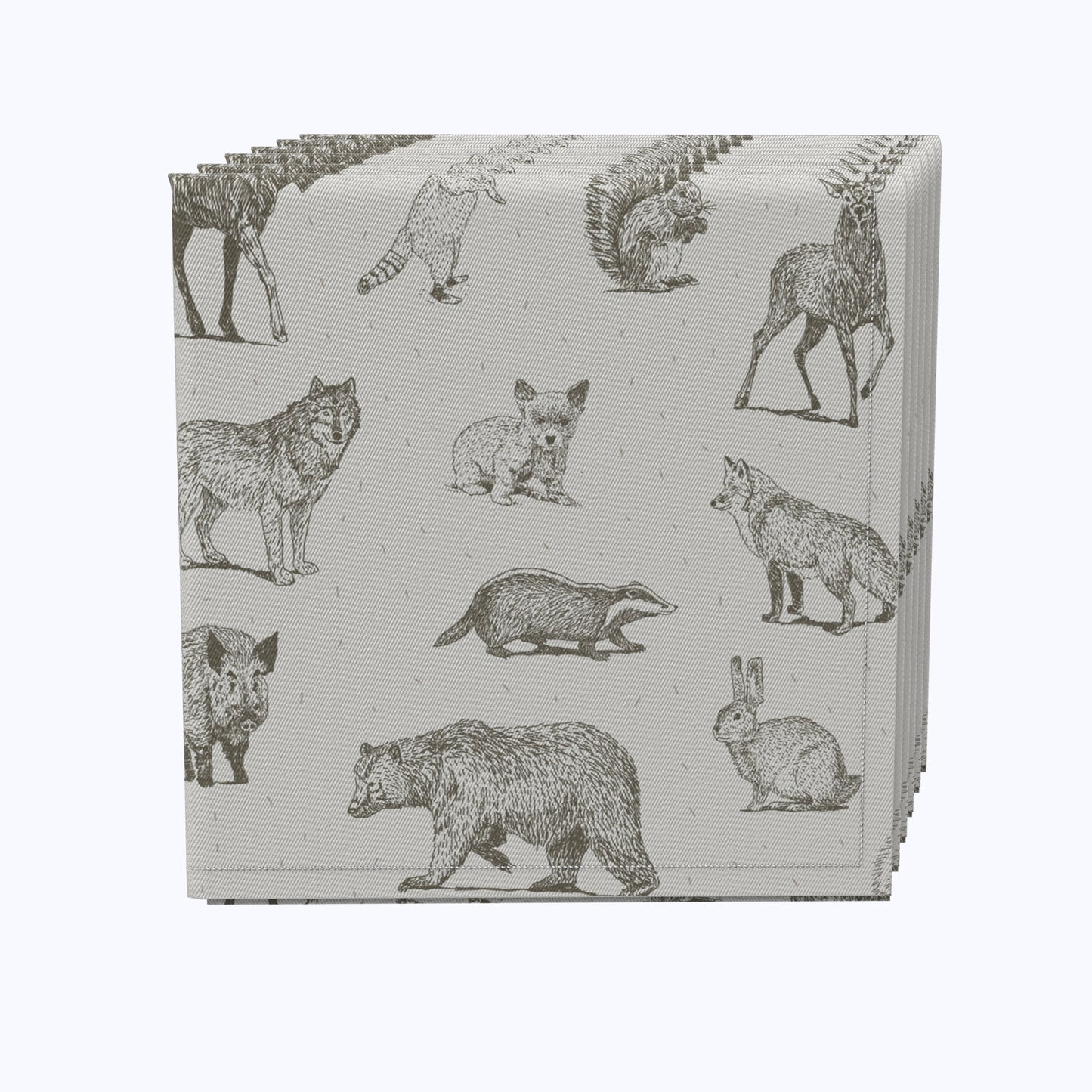 Hand Drawn Wild Animals Napkins