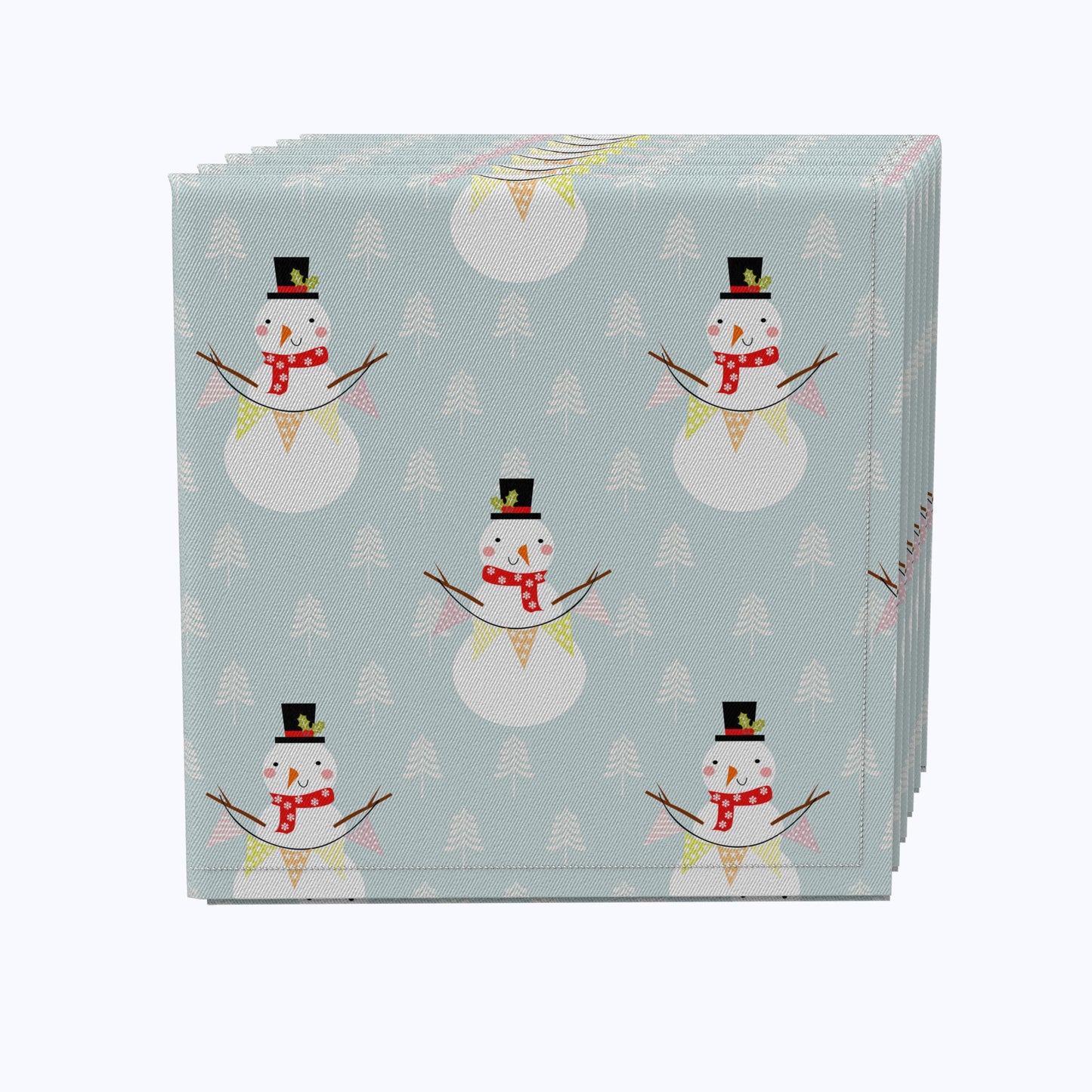 Holiday Snowmen Cotton Napkins