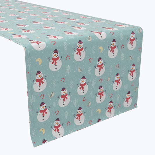Holly Jolly Snowmen Cotton Table Runners