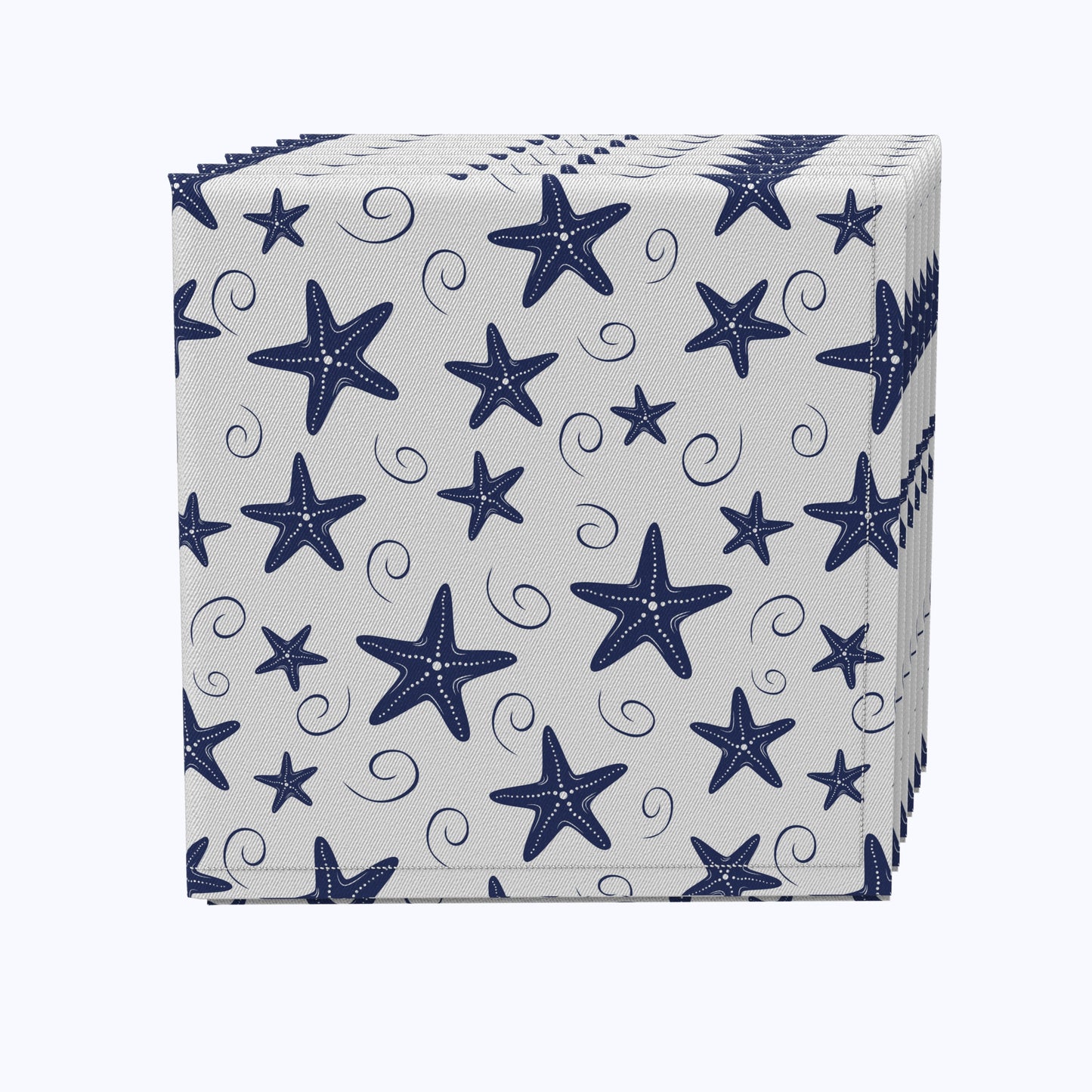 Navy Starfish & Swirls Napkins