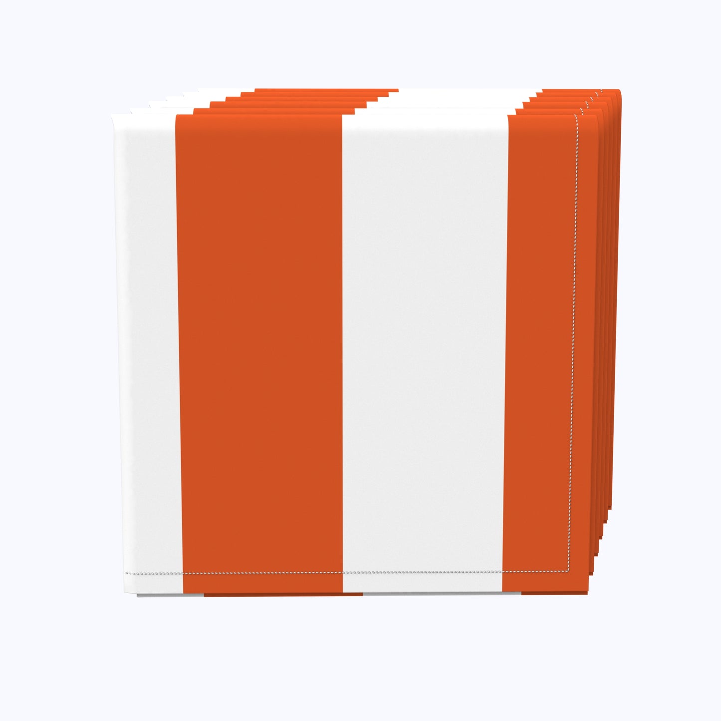 3" Cabana Stripe, Orange & White Napkins