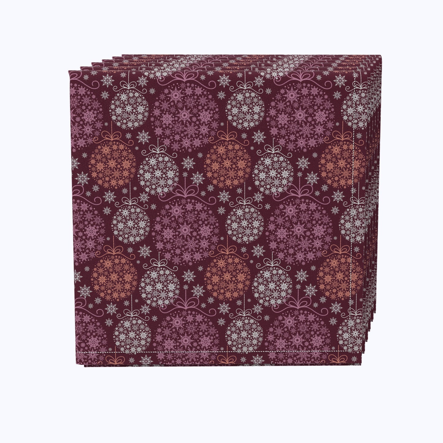 Ornaments of Snowflakes Cotton Napkins