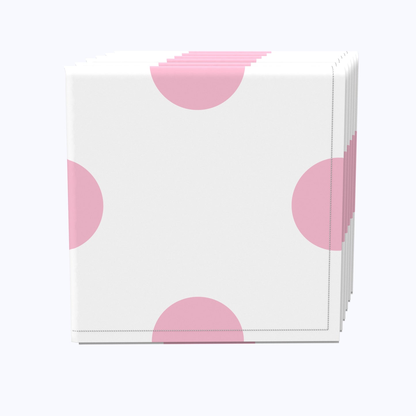3" Dot, Pale Pink & White Napkins