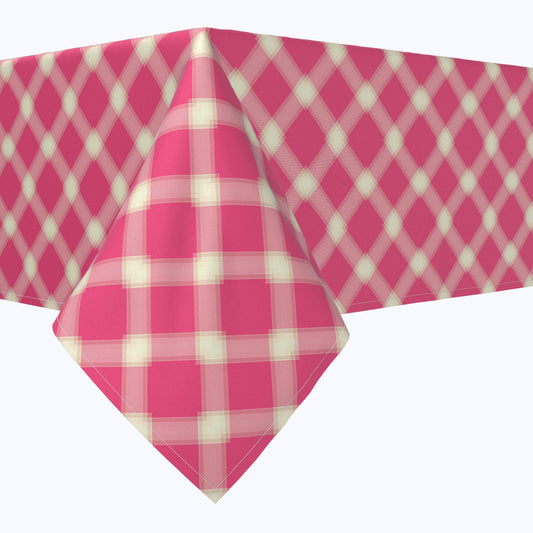 Pink & Yellow Checkered Plaid Rectangles
