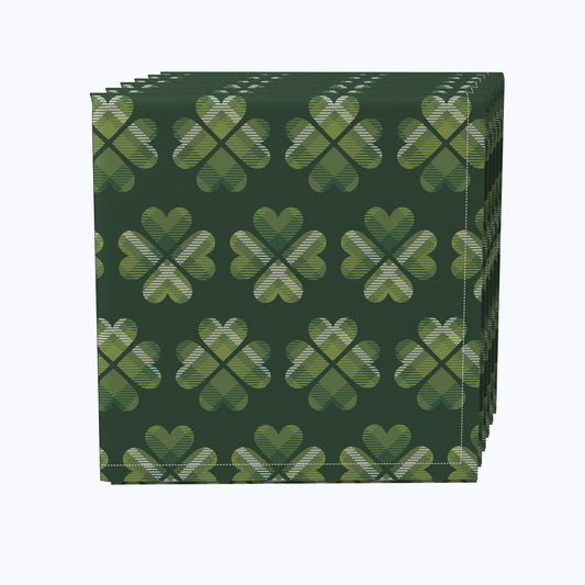 Plaid, 4 Leaf Clover Napkins