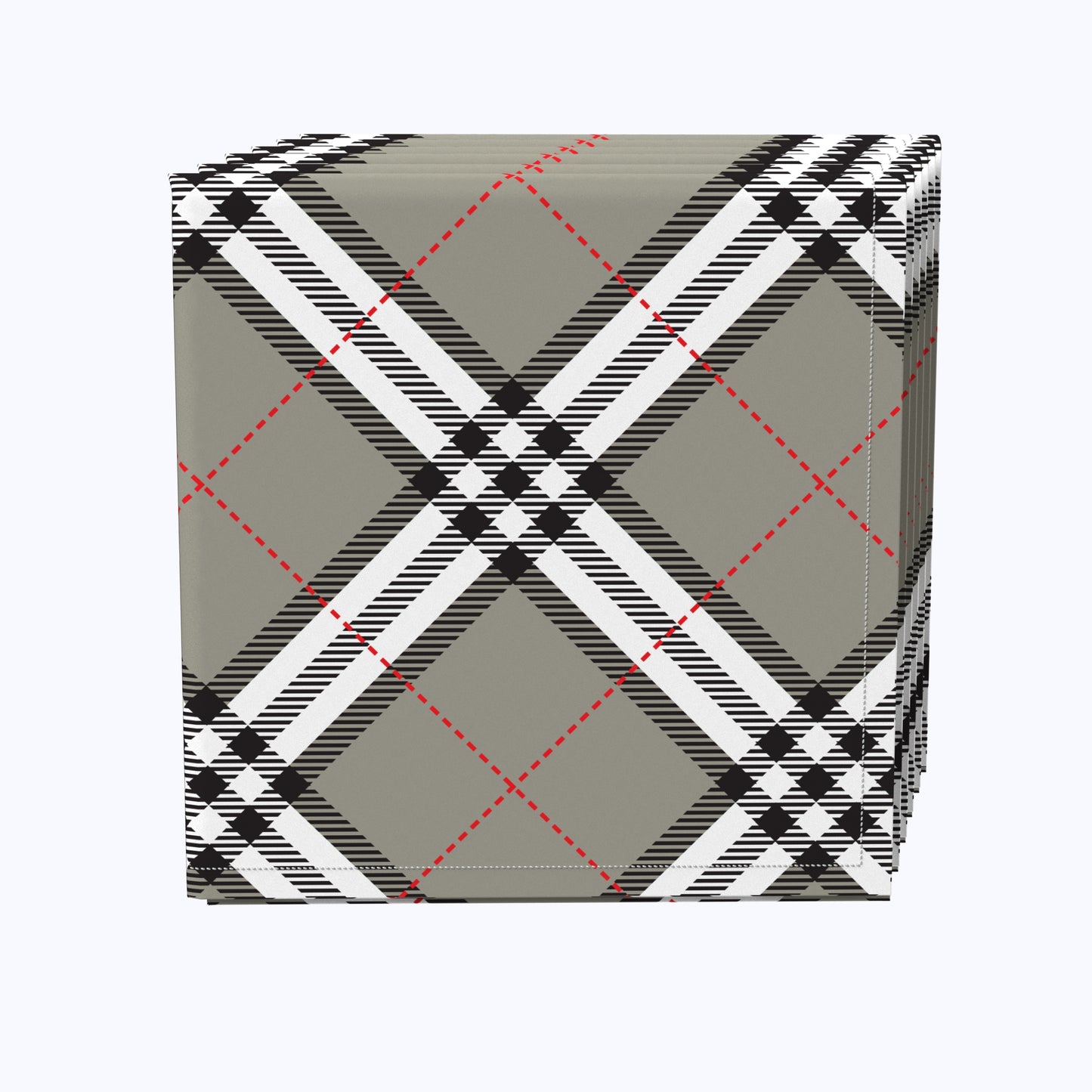 Plaid, Gray & Black Napkins