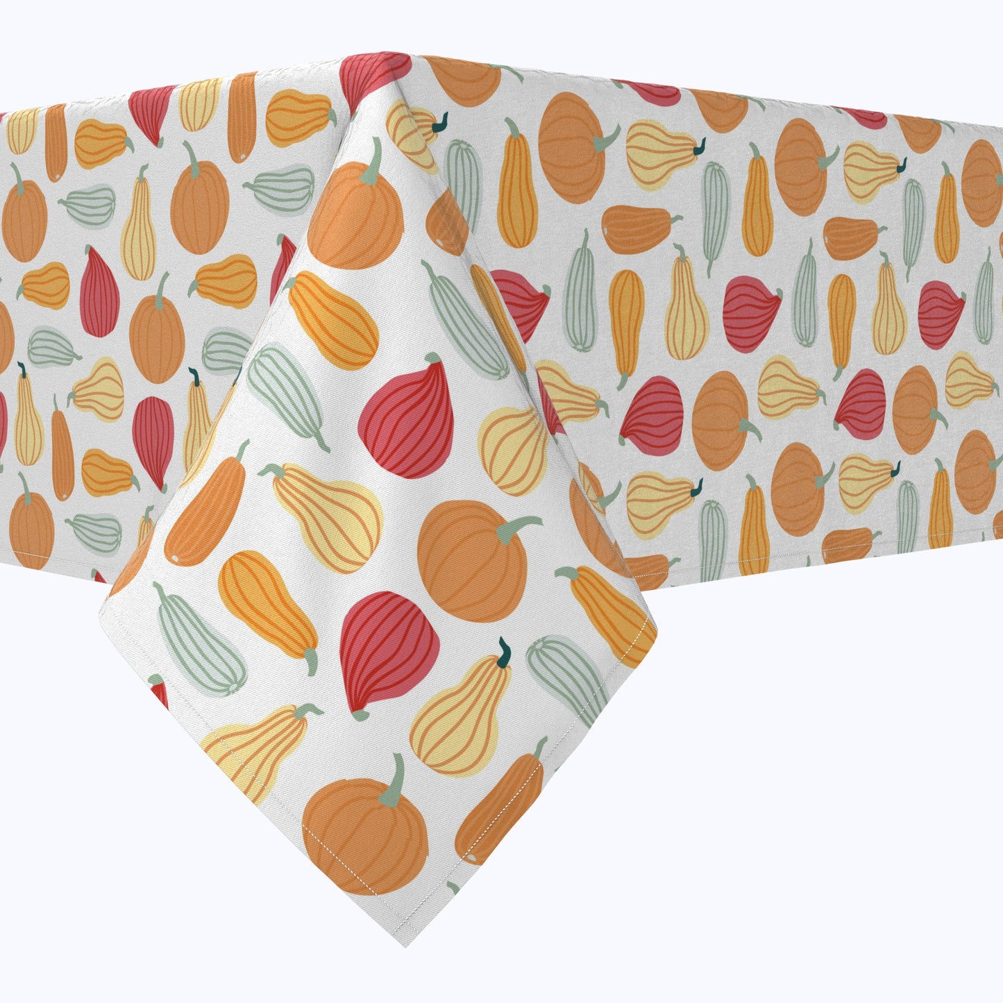 Pumpkins of Different Shapes Cotton Squares