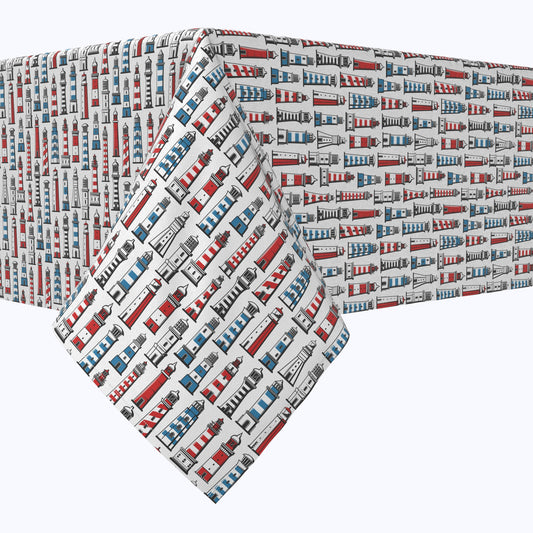 Retro Lighthouses Cotton Rectangles