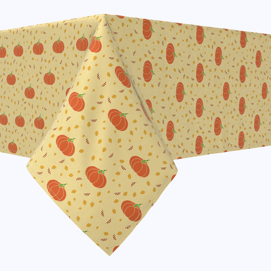 Retro Pumpkins & Leaves Cotton Rectangles