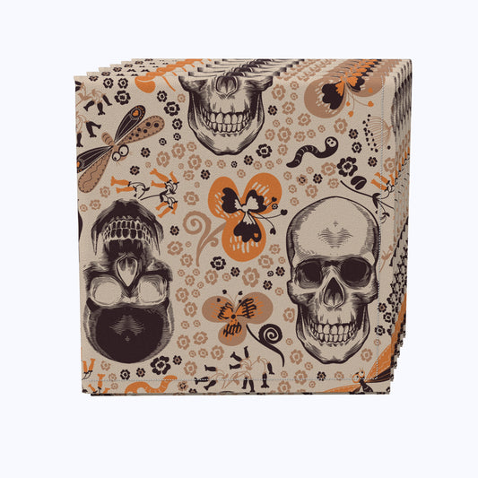 Retro Skulls & Flowers Napkins