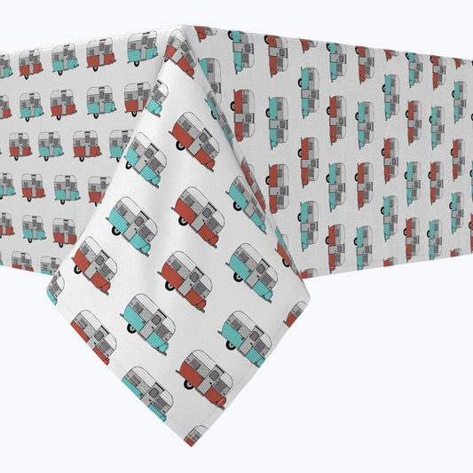Retro Trailer Camper Cotton Rectangles