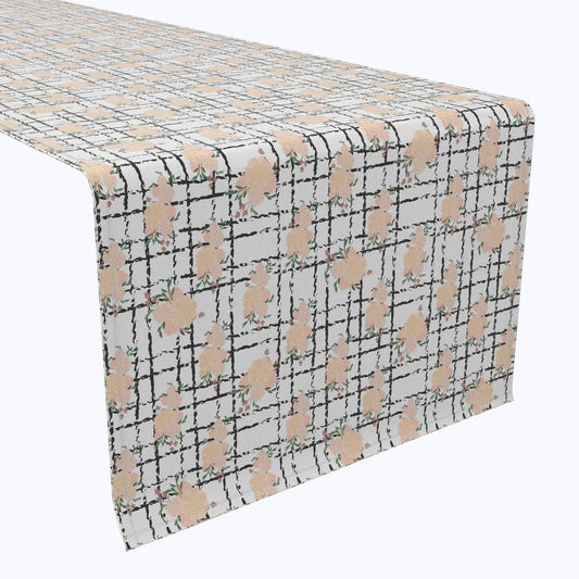 Simple Floral Check Table Runners