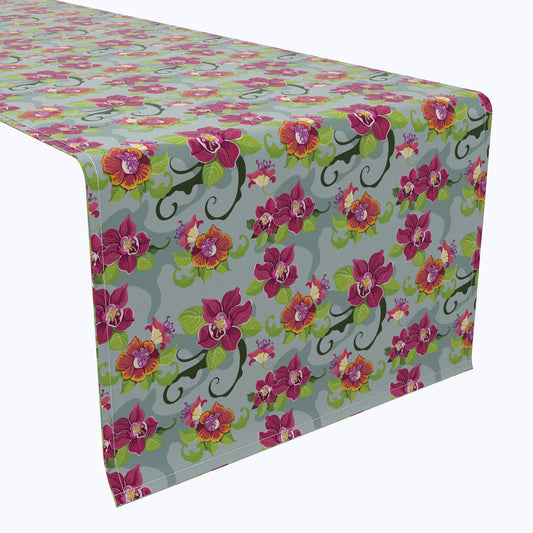 Tropical Flower Pattern Table Runners