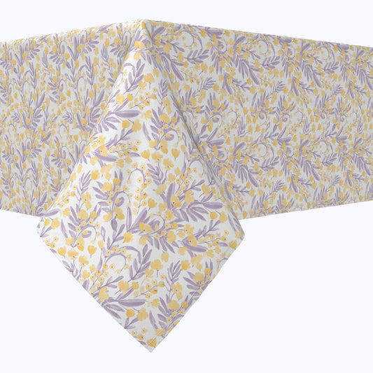 Violet Floral Cotton Rectangles