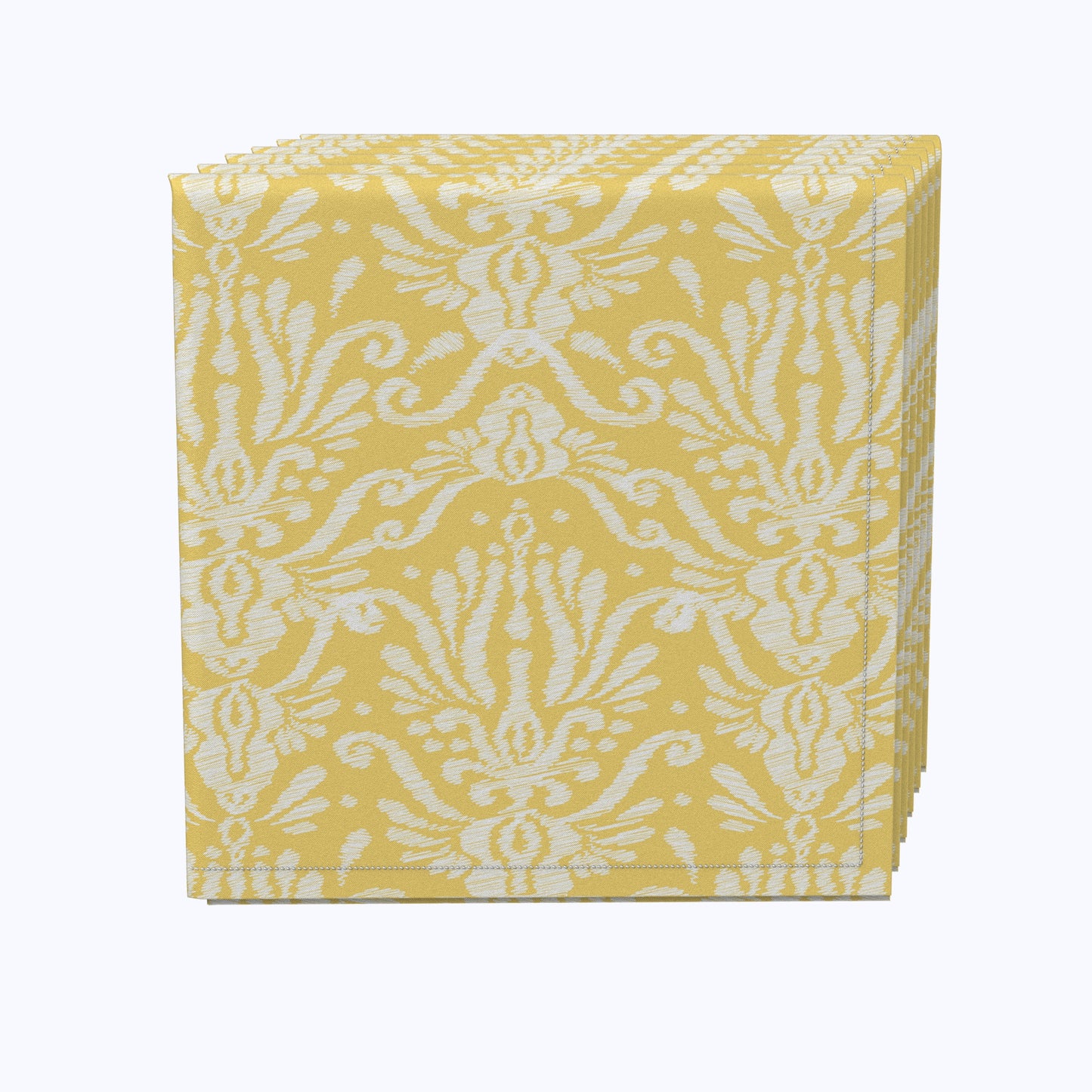 Yellow Keyhole Damask Napkins