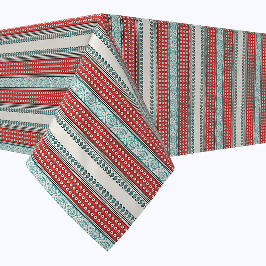 Geometric Paisley and Dots Tablecloths