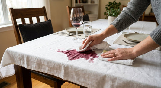How to Remove Common Stains from Table Linens (Wine, Grease, and Candle Wax)