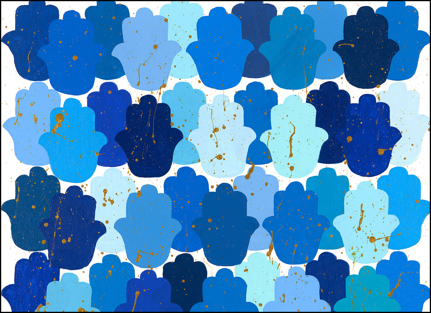 Blue Hamsa Placemats 21x15