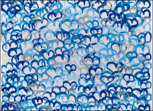 Blue Hearts Placemats 21x15