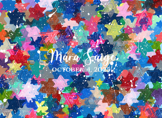 CUSTOM Jewish Stars Splatter Placemat 21x15