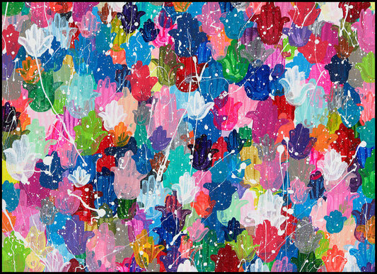 Hamsa Splatter Placemats 21x15