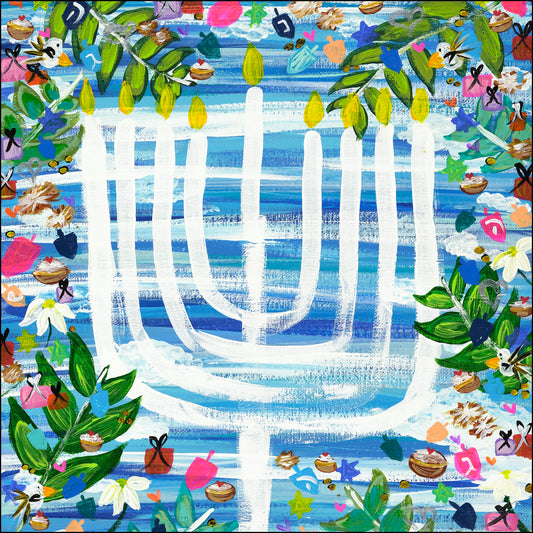 Hanukkah Garden Party Napkins 18x18 4PK