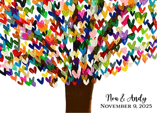 CUSTOM Heart Tree Placemat 21x15, Noa & Andy November 9, 2025
