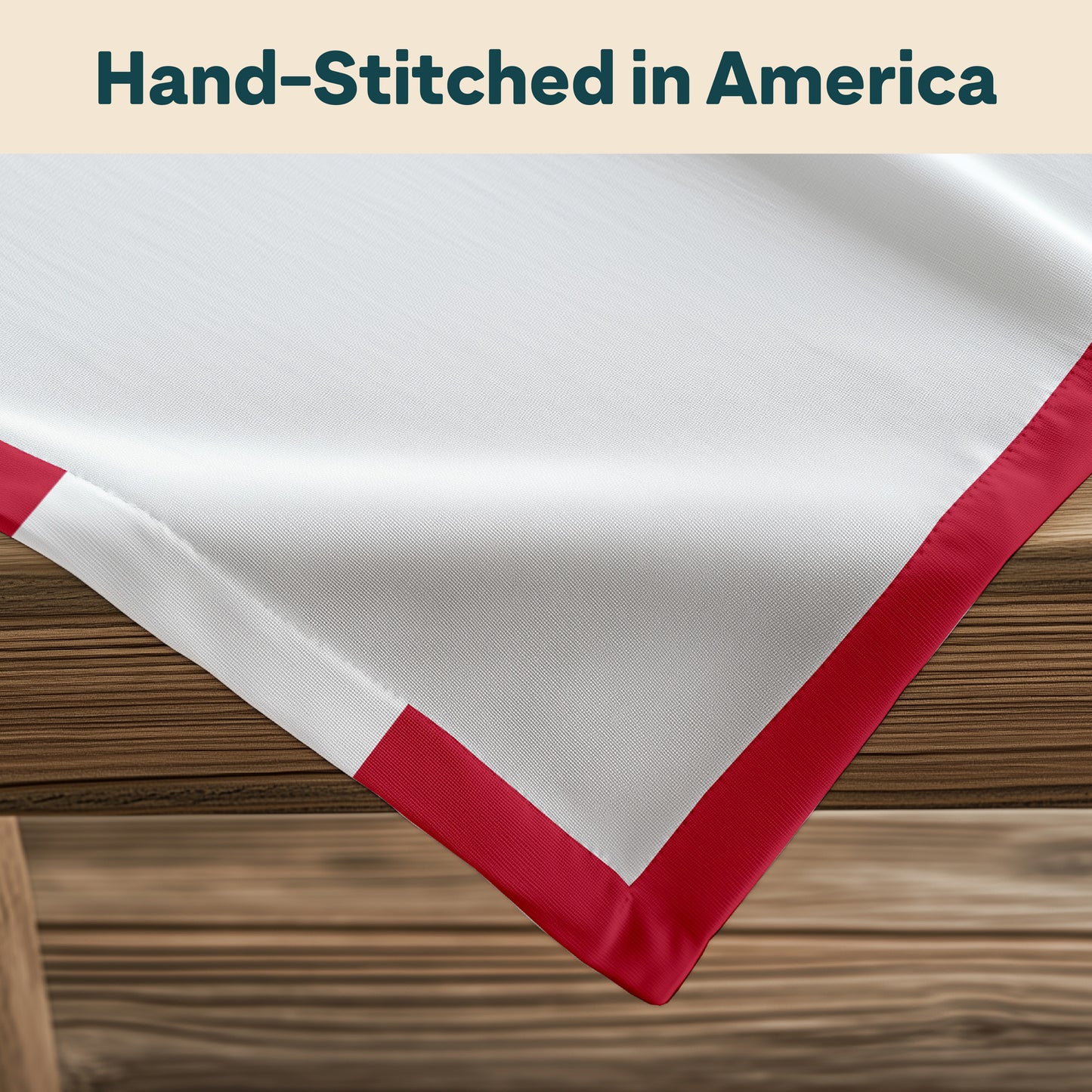 3" Cabana Stripe, Red & White Square Tablecloths